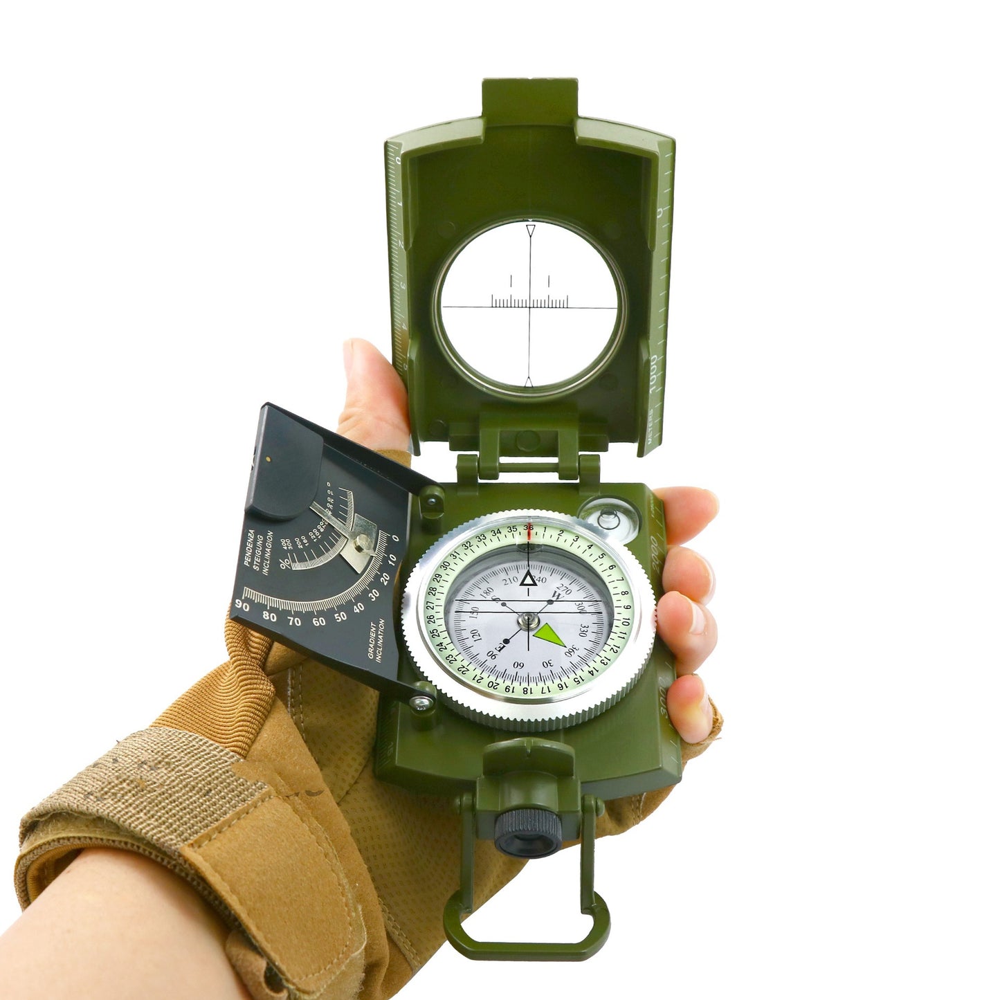 Boussole Professionnelle K4074 - Haute Précision Navigation - Camp de Base Farzen+