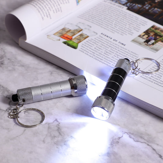 Mini llavero LED de emergencia - Linterna de aluminio ultraligera