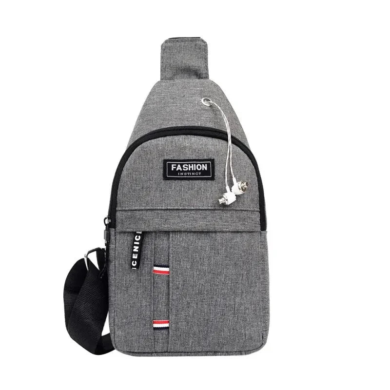 Bolso de hombro minimalista, ligero y de moda para hombre, bolso cruzado deportivo informal de gran capacidad