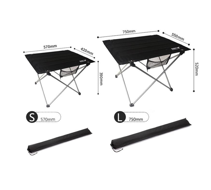 Mesa de camping plegable de aluminio portátil ultraligera de 800 g