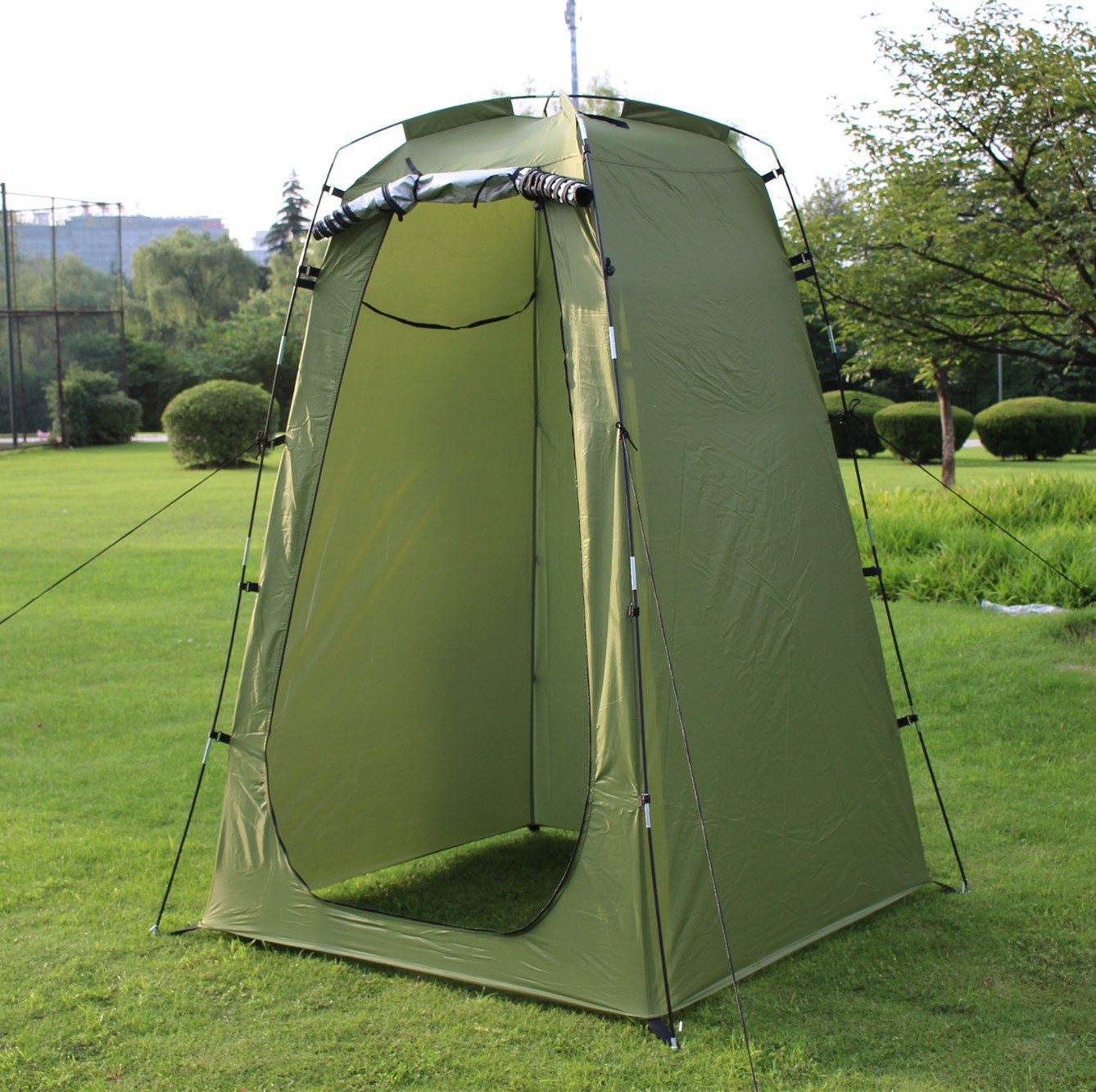 Tente Douche Toilette Camping 120x120x180cm Cabine Privée Portable