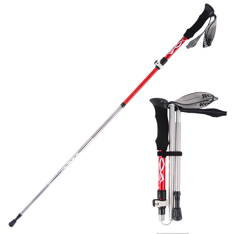 Bâton Randonnée 5 Sections Aluminium - Pliable Ultra-Compact 300g - Camp de Base Farzen+