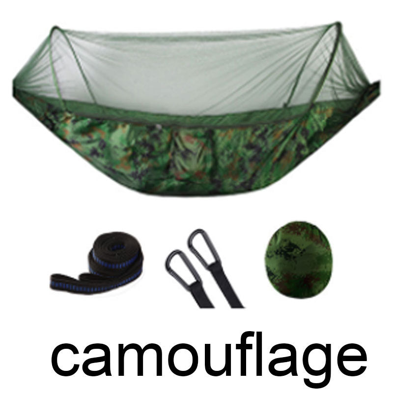 Hamac 2 Personnes Parachute avec Moustiquaire - Nylon Taffeta 210T
