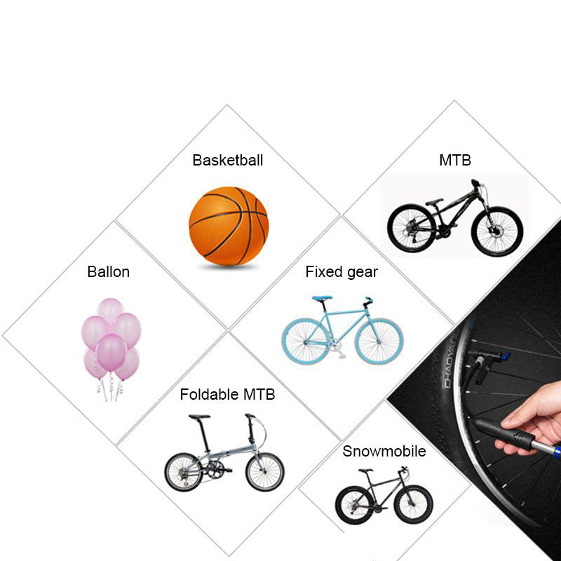 Mini Portable Bicycle Pump 182g - High Pressure Inflation