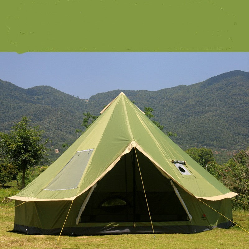 Tente Yourte Pyramidale 8+ Personnes - Cheminée Oxford 210D 4-5m