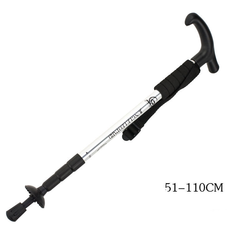Bâton Randonnée Aluminium 4 Sections - Poignée Incurvée 380g - Camp de Base Farzen+