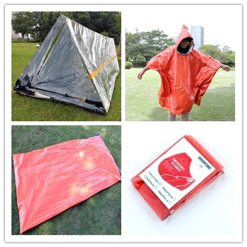 Sac de Couchage Urgence Aluminium - Kit Survie Isolation Thermique 200g - Camp de Base Farzen+