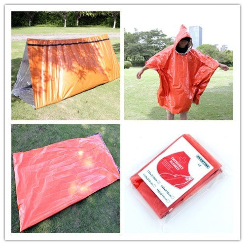 Sac de Couchage Urgence Aluminium - Kit Survie Isolation Thermique 200g - Camp de Base Farzen+