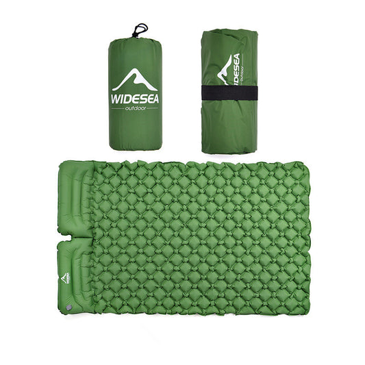 Colchón inflable doble para acampar (2 personas) - Nailon TPU ultraligero de 6 cm