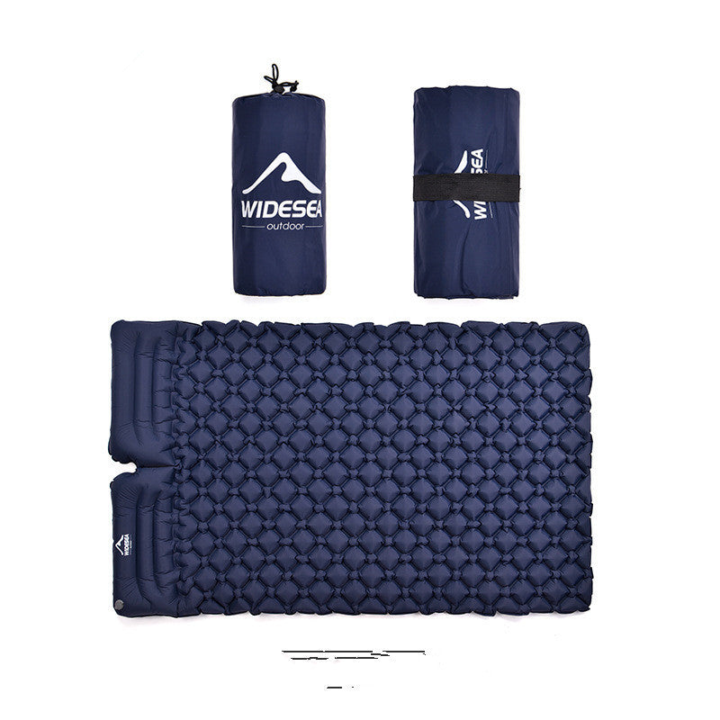 Colchón inflable doble para acampar (2 personas) - Nailon TPU ultraligero de 6 cm