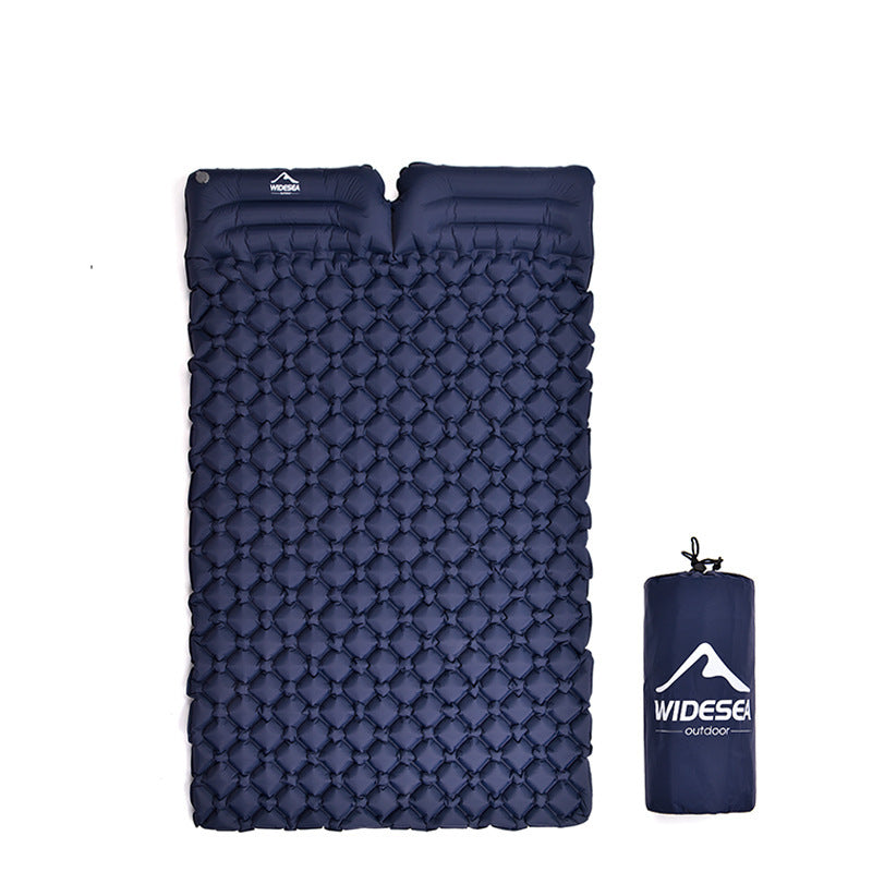 Colchón inflable doble para acampar (2 personas) - Nailon TPU ultraligero de 6 cm
