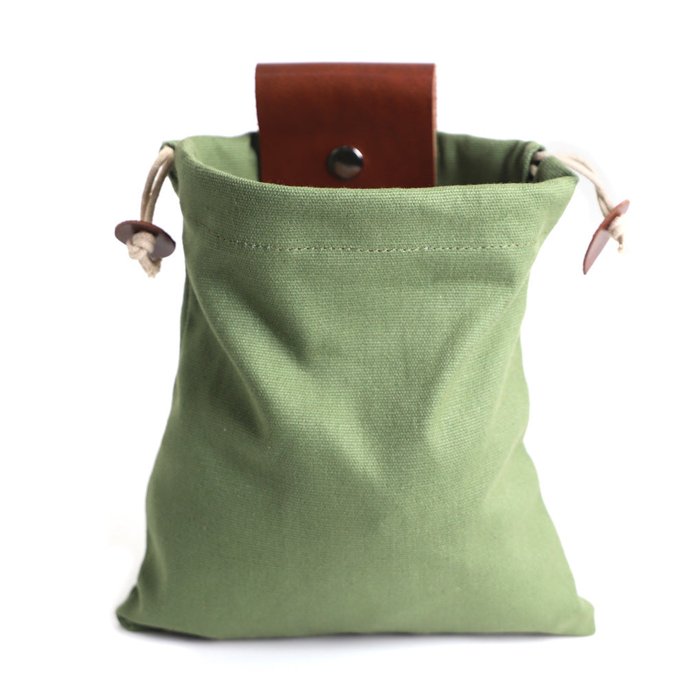 Sac Banane Pliable Vintage Cueillette Randonnée Cuir 22x21cm - Camp de Base Farzen+