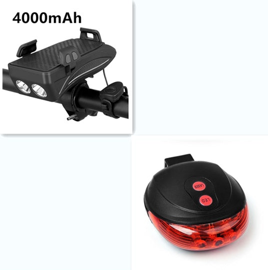 Cargador y soporte para teléfono de bicicleta 5 en 1 - Light Bell