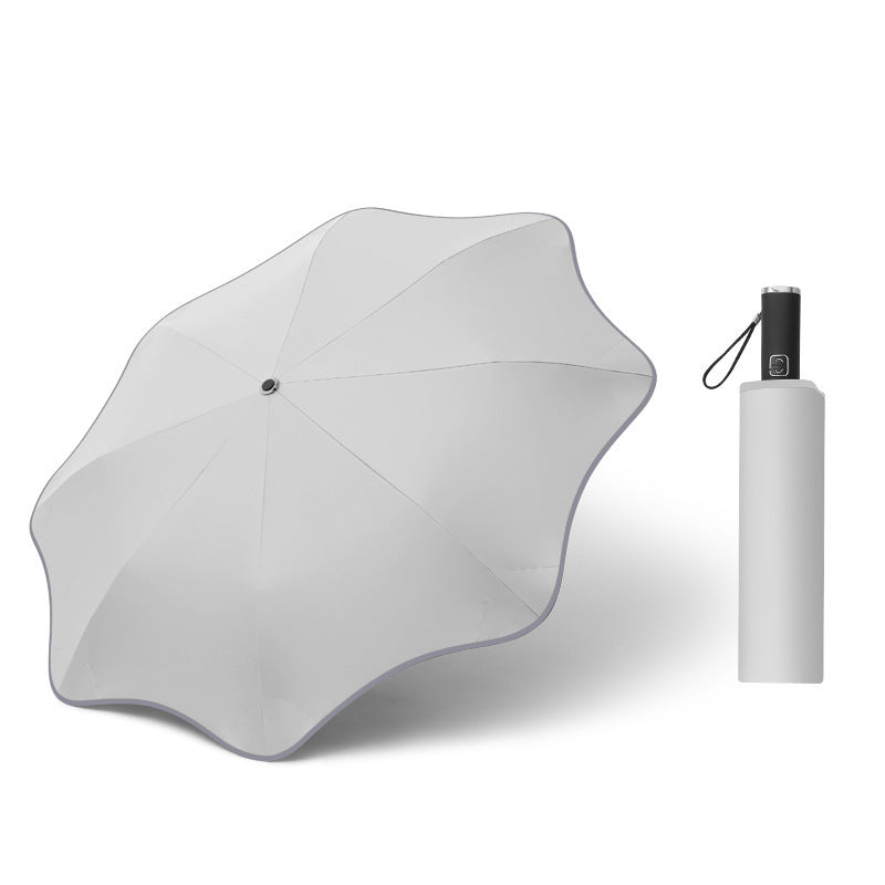 Parapluie Automatique Transparent Lumineux - Design Incurvé LED - Camp de Base Farzen+