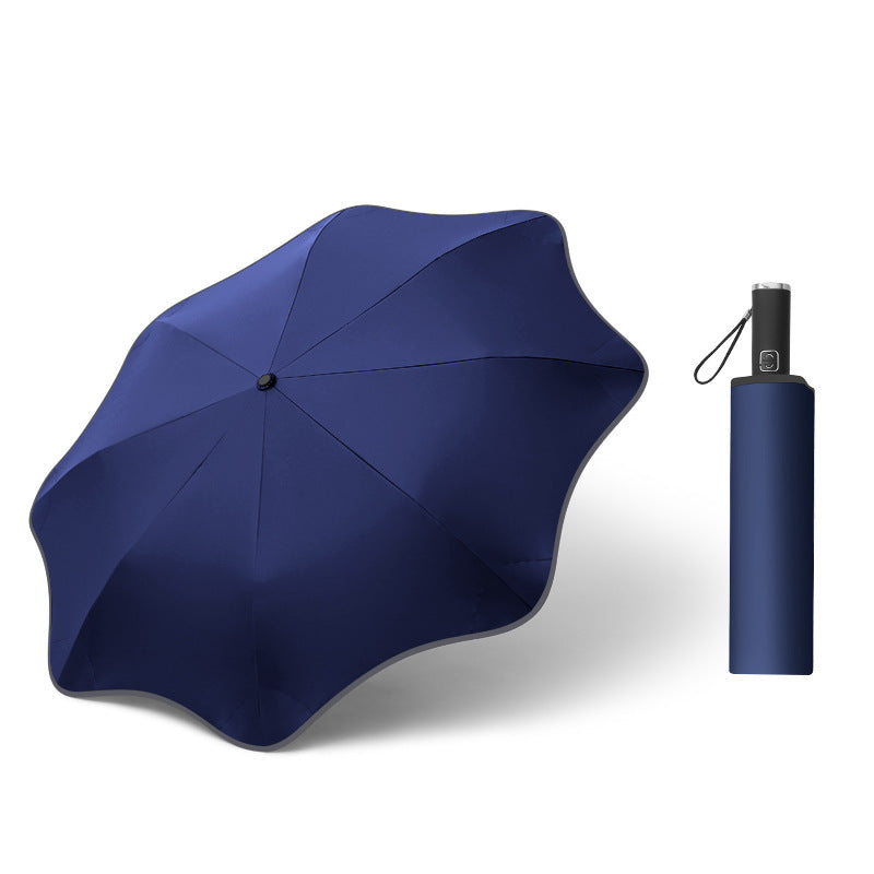 Parapluie Automatique Transparent Lumineux - Design Incurvé LED - Camp de Base Farzen+