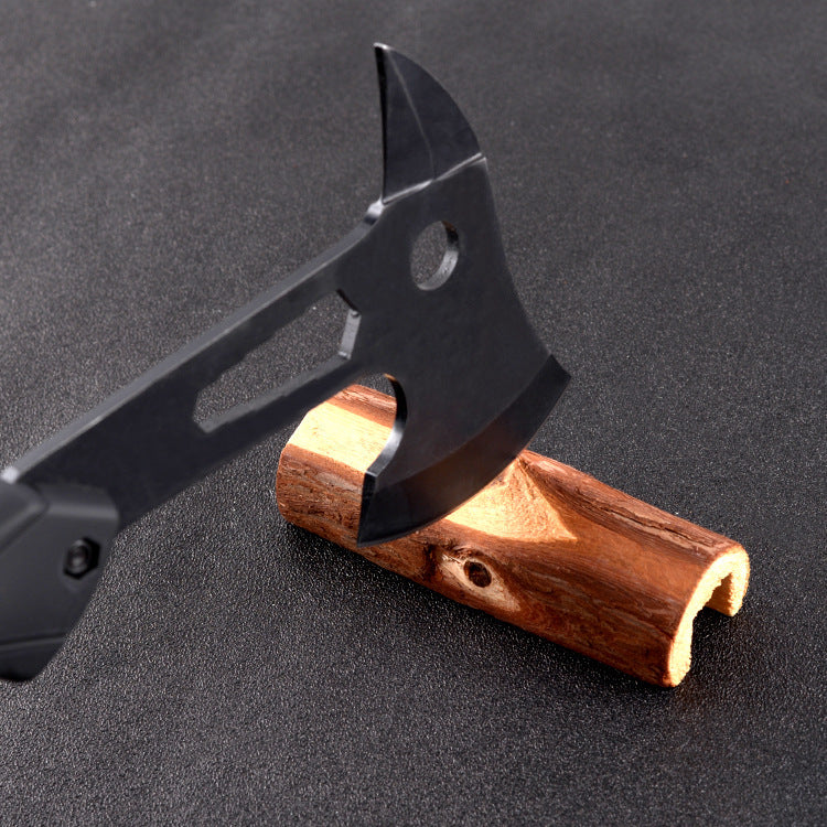 Hacha multifunción de acero inoxidable para camping y supervivencia, 283 mm