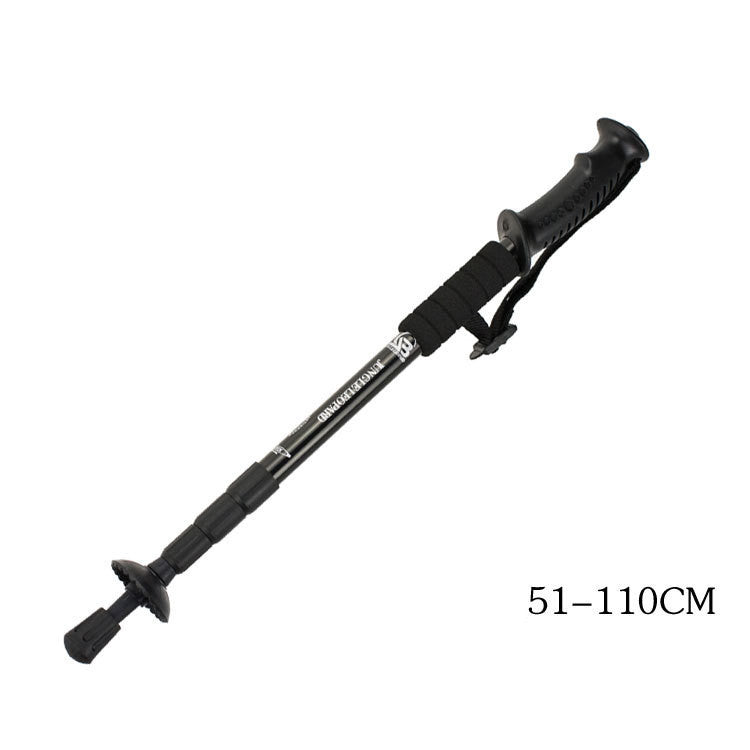 Bâton Randonnée Aluminium 4 Sections - Poignée Incurvée 380g - Camp de Base Farzen+