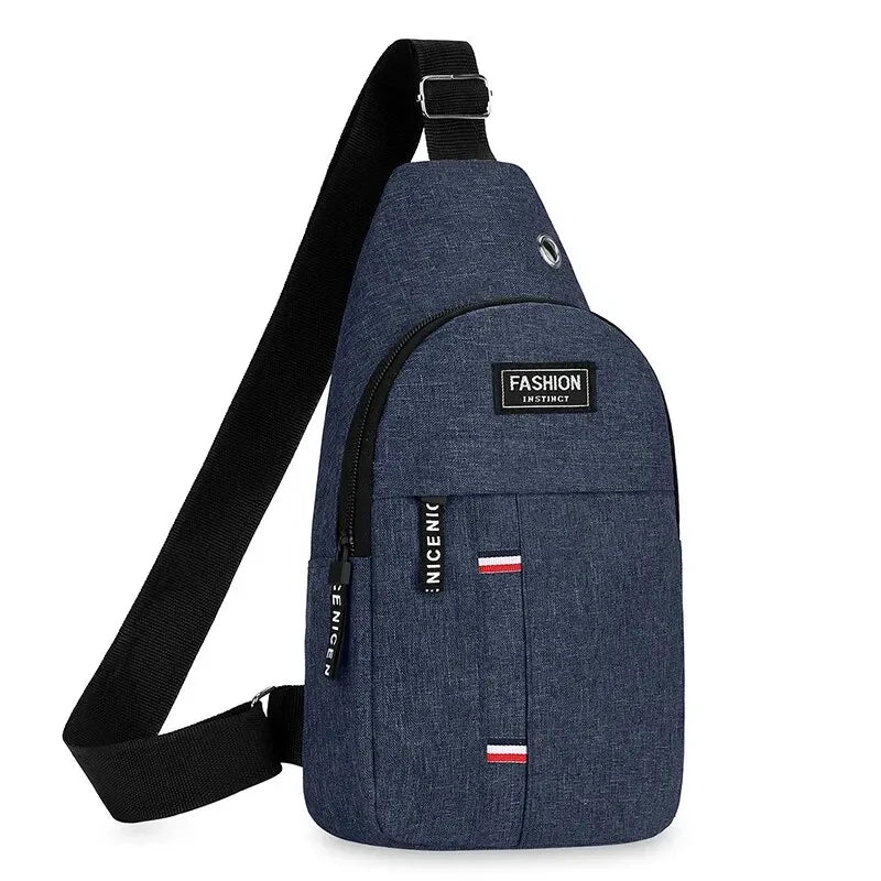 Bolso de hombro minimalista, ligero y de moda para hombre, bolso cruzado deportivo informal de gran capacidad