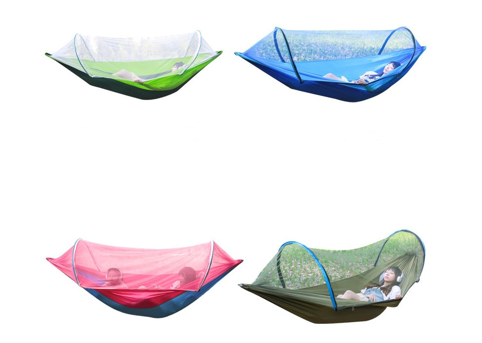 Hamac 2 Personnes Parachute avec Moustiquaire - Nylon Taffeta 210T