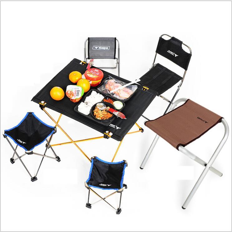 Mesa de camping plegable de aluminio portátil ultraligera de 800 g