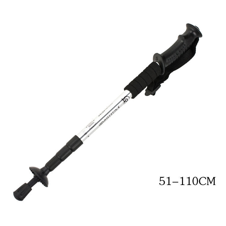Bâton Randonnée Aluminium 4 Sections - Poignée Incurvée 380g - Camp de Base Farzen+