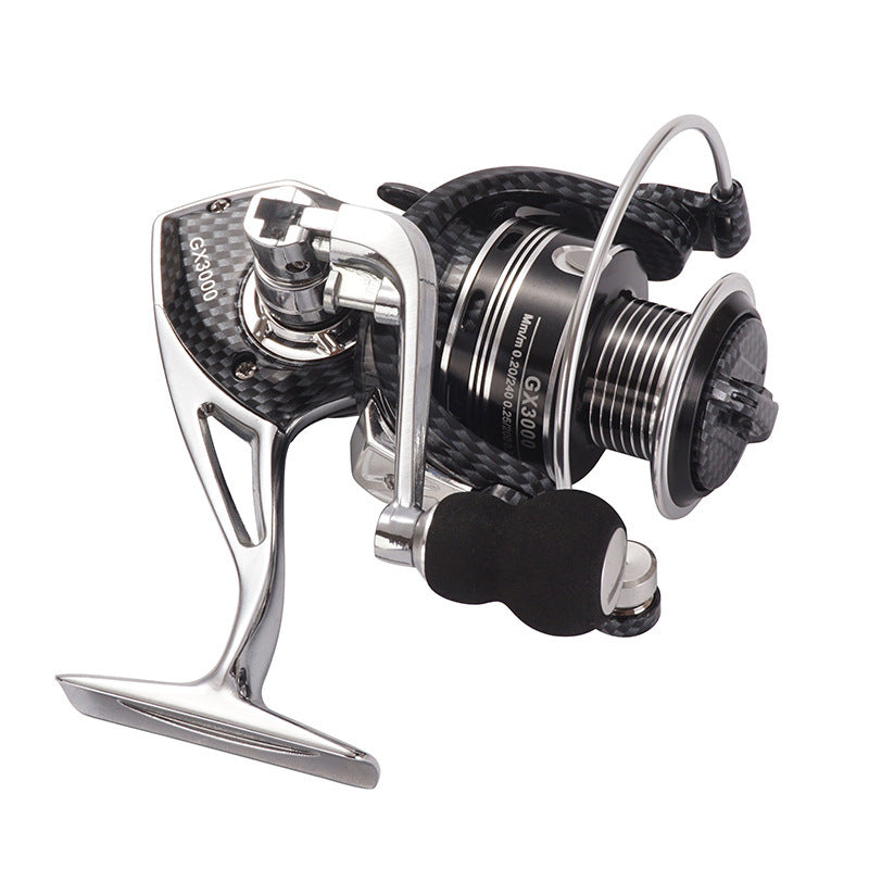 Carrete de pesca de metal con doble rodamiento