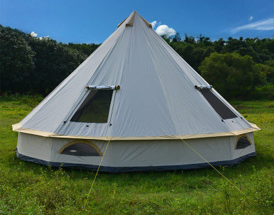 Tente Yourte Pyramidale 8+ Personnes - Cheminée Oxford 210D 4-5m