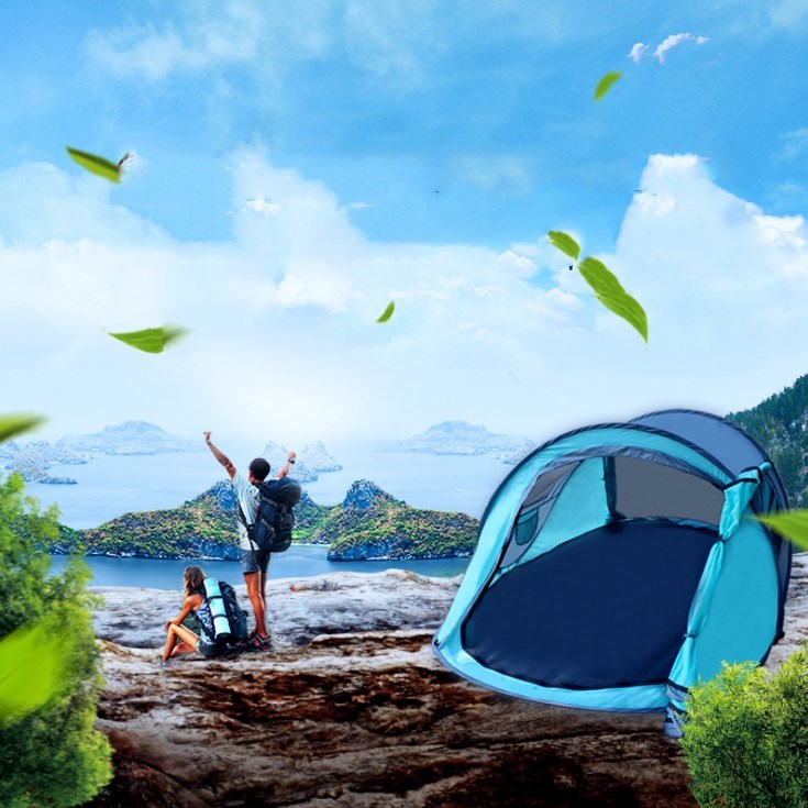 Tente Camping Automatique 2 Personnes - Polyester 245x150cm
