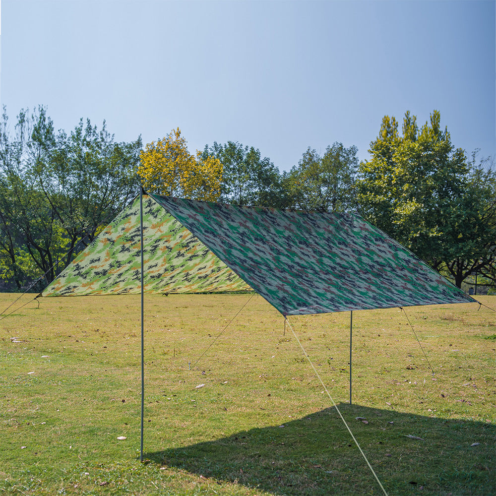 Lona de poliéster 210T para camping y playa: refugio solar multifunción