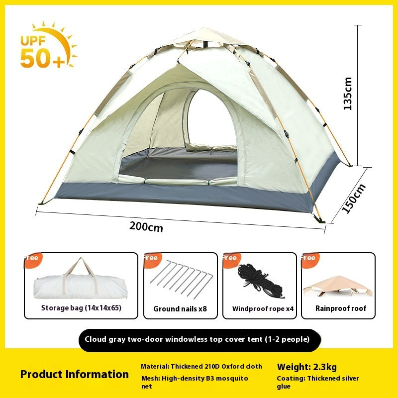 Tente Camping Automatique Pop-Up - Montage Instantané 2-4 Personnes - Camp de Base Farzen+