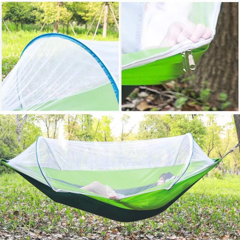 Hamac 2 Personnes Parachute avec Moustiquaire - Nylon Taffeta 210T