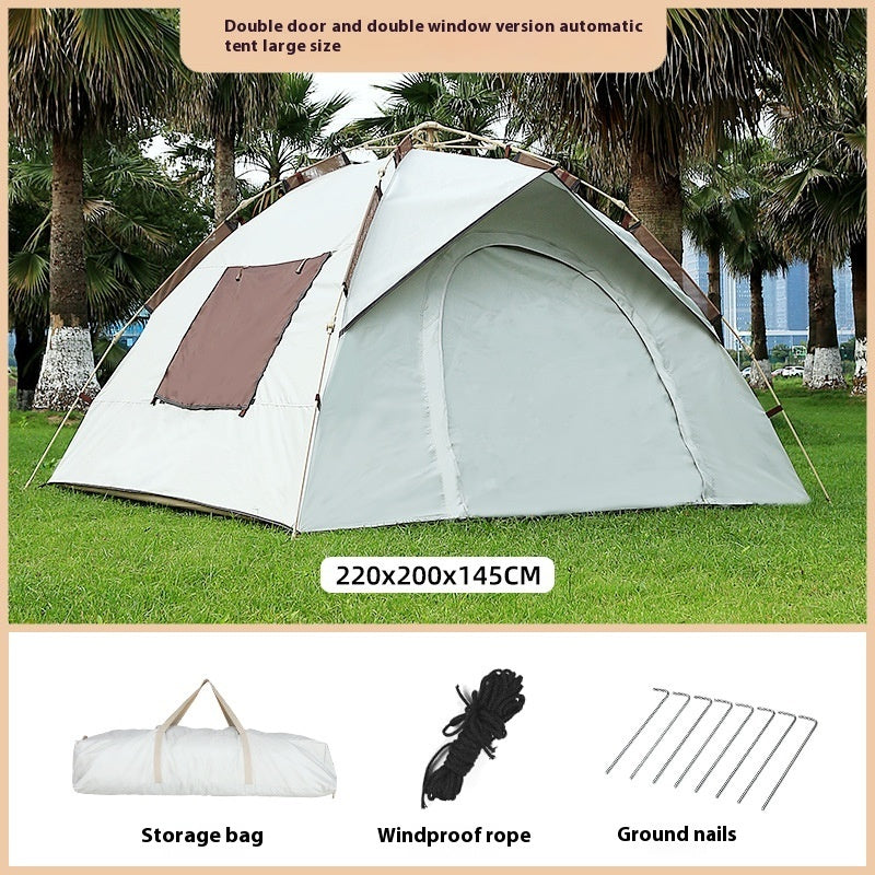 Tente Camping Automatique Pop-Up - Montage Instantané 2-4 Personnes - Camp de Base Farzen+
