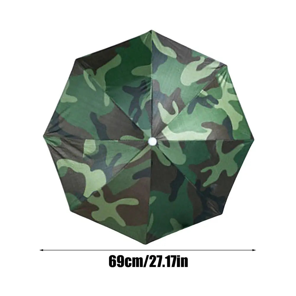Chapeau Parapluie Mains Libres - Protection UV Réglable 69cm - Camp de Base Farzen+