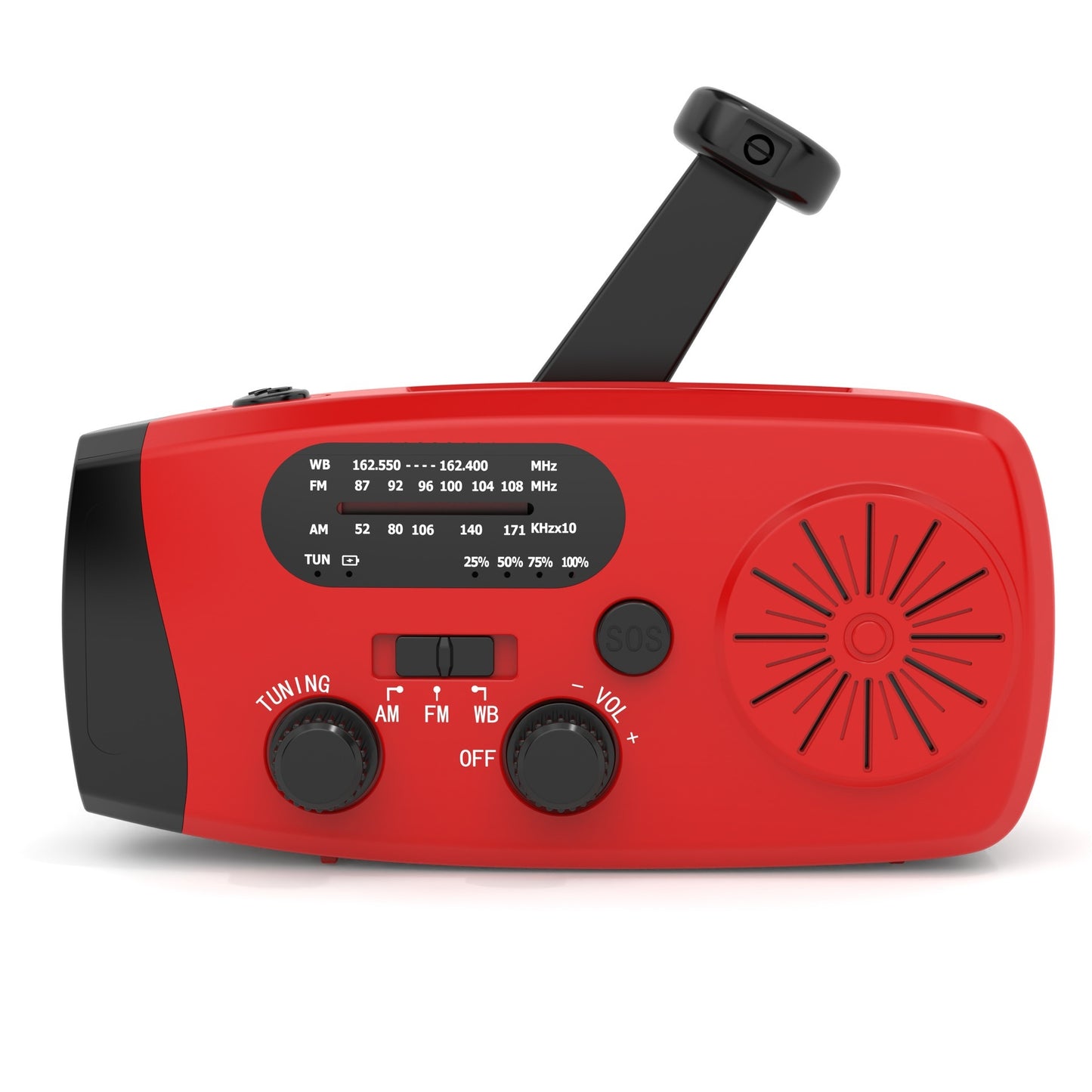 Radio d'urgence portable multifonctionnelle à énergie solaire
