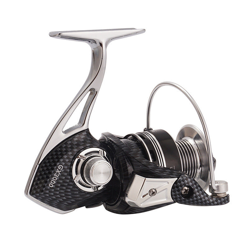 Carrete de pesca de metal con doble rodamiento