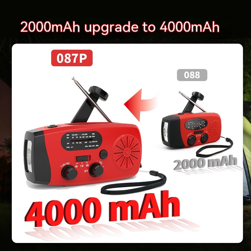 Radio d'urgence portable multifonctionnelle à énergie solaire