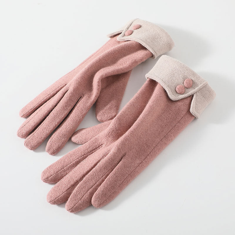 Gants Femme Cachemire Épais - Écran Tactile Chauds Coupe-Vent 23cm - Camp de Base Farzen+