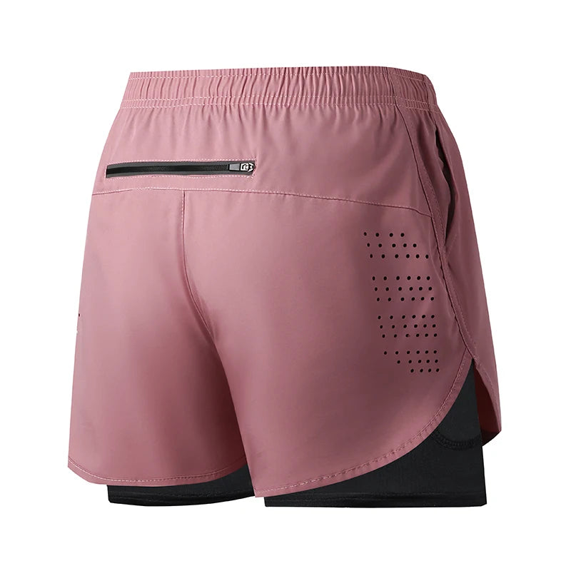 Short Fitness Homme Double Couche - Séchage Rapide Running Sport Noir - Camp de Base Farzen+
