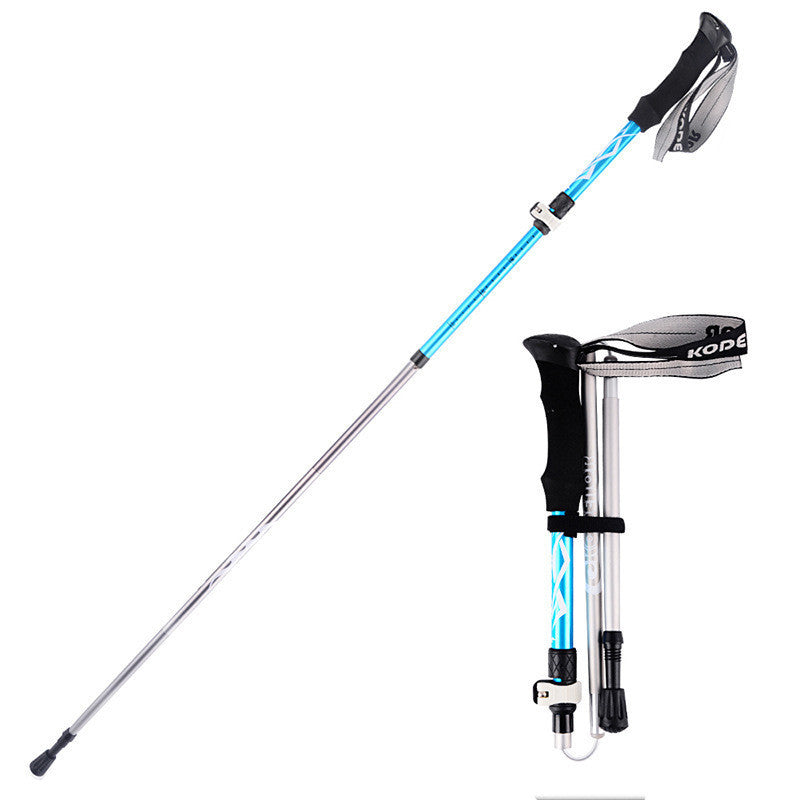 Bâton Randonnée 5 Sections Aluminium - Pliable Ultra-Compact 300g - Camp de Base Farzen+