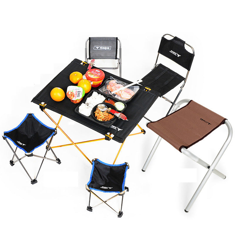 Mesa de camping plegable de aluminio portátil ultraligera de 800 g