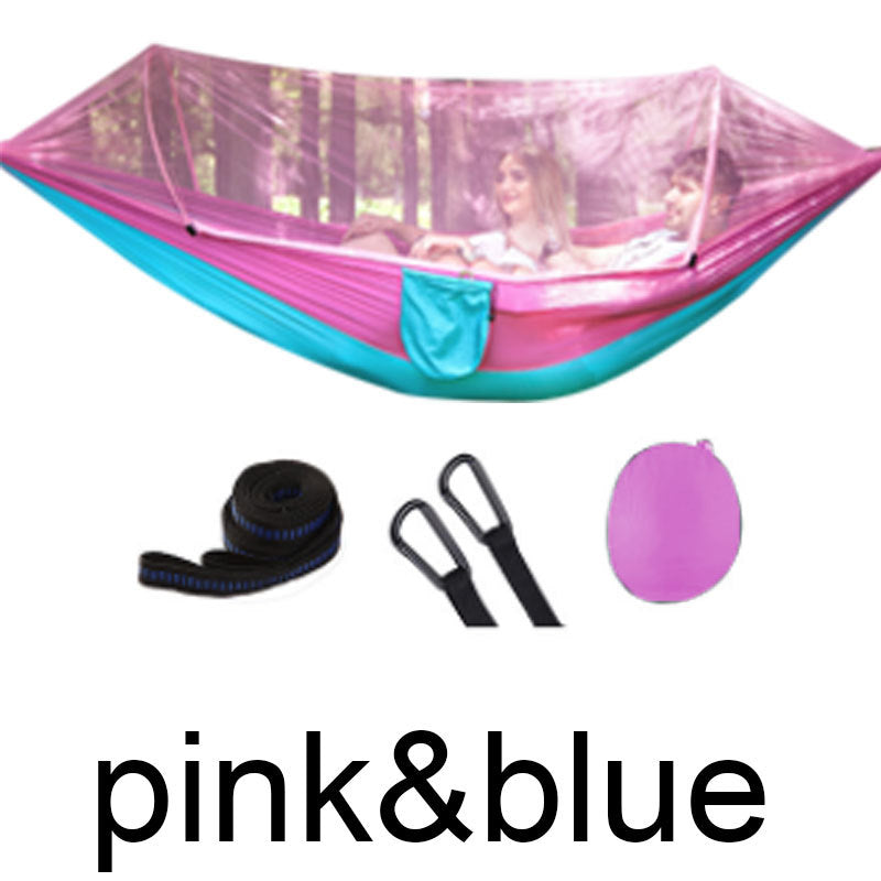 Hamac 2 Personnes Parachute avec Moustiquaire - Nylon Taffeta 210T