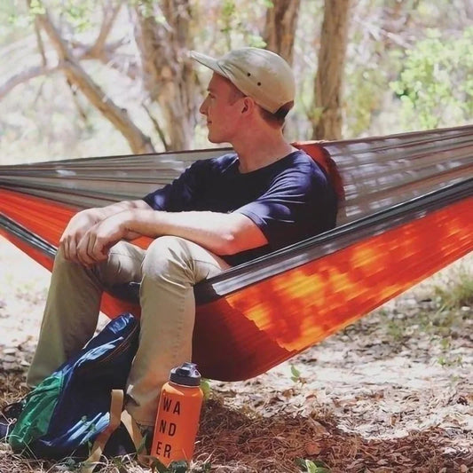 Hamaca ultraligera para acampar, de viaje, con capacidad de carga de 300 kg, transpirable, de secado rápido, con nailon de paracaídas incluido, para exteriores, interiores y jardines.