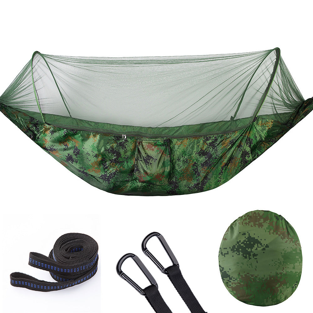 Hamac Automatique Moustiquaire - Ouverture Rapide Anti-Insectes 750g - Camp de Base Farzen+
