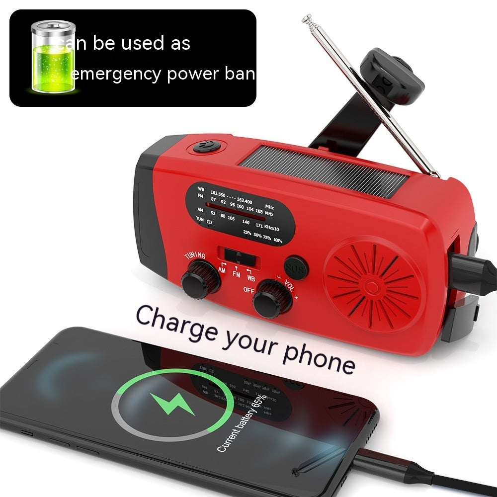 Radio d'urgence portable multifonctionnelle à énergie solaire