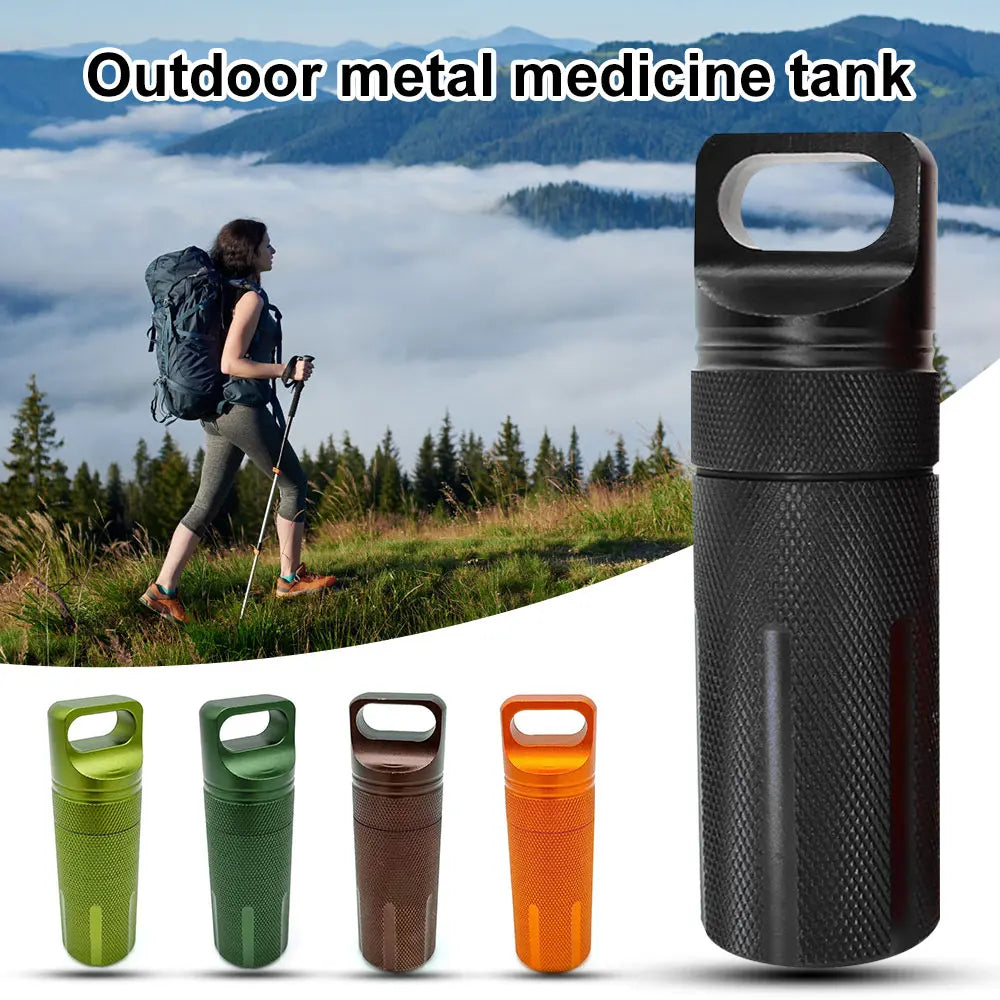 Capsule Survie Étanche - Conteneur Médicaments Outdoor - Camp de Base Farzen+
