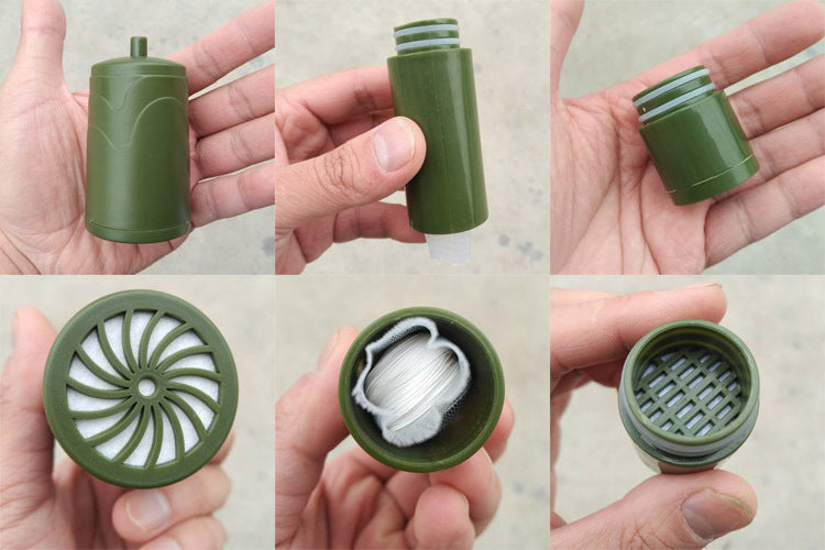 Purificateur Eau Multi-Étapes 350g - Camping Survie Milieu Sauvage Bushcraft - Camp de Base Farzen+