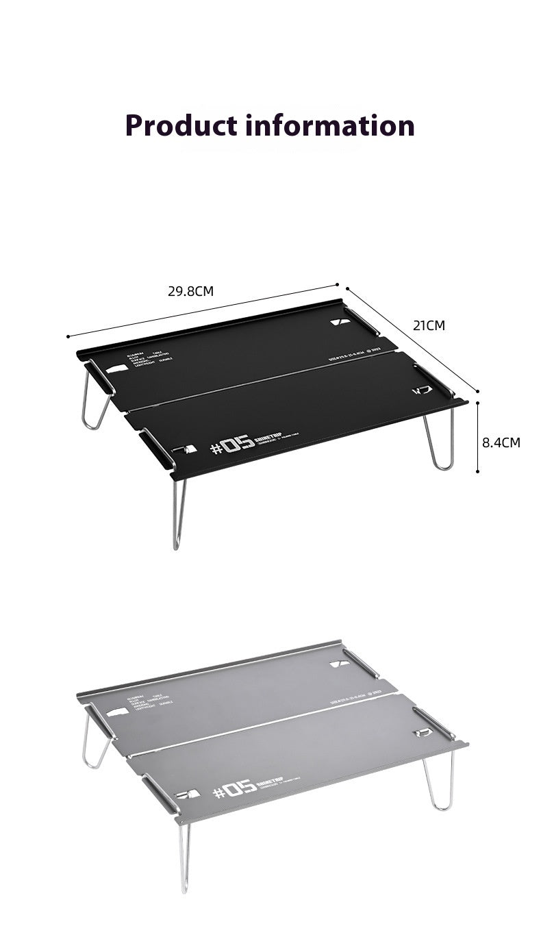 Mesa de camping plegable de aluminio: ligera y portátil