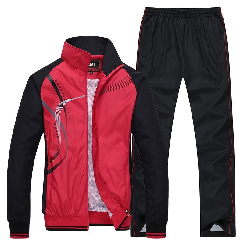 Tenue Sport Couple Mixte - Survêtement Rayures Printemps-Automne 710g - Camp de Base Farzen+