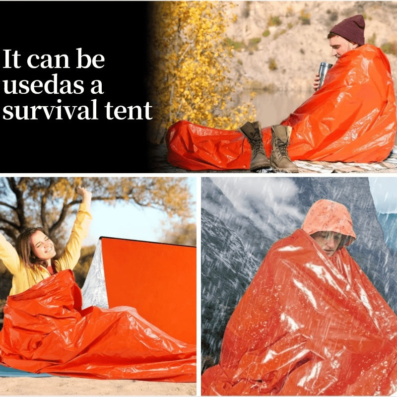 Sac Couchage Urgence Bivouac - Thermique Imperméable 72g - Camp de Base Farzen+