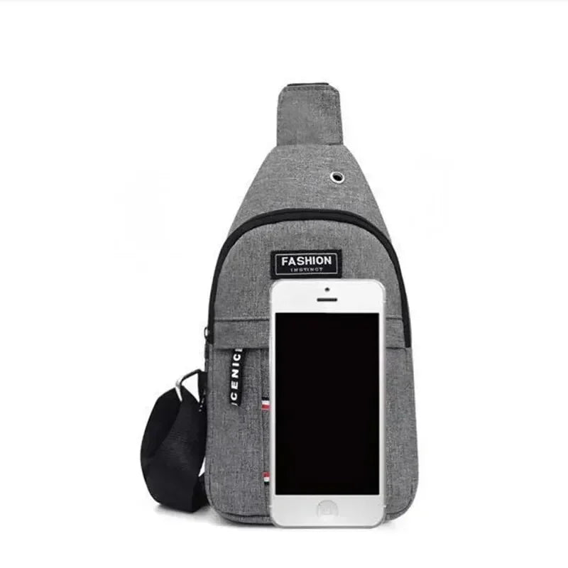 Bolso de hombro minimalista, ligero y de moda para hombre, bolso cruzado deportivo informal de gran capacidad